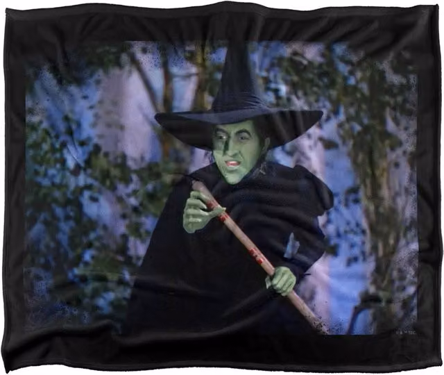 LOGOVISION The Wizard Of Oz The Wicked Witch Plotting Super Soft Silky Touch Fleece Throw Blanket, Multicolour, W: 152 cm, D: 127 cm – 6