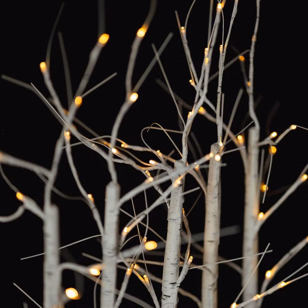 Marco Paul Pre-Lit Large White Birch Twig Tabletop Tree – 3