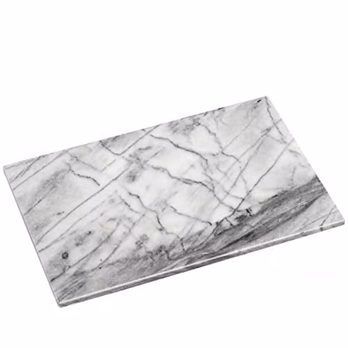 Orsina White and Grey Marble Chopping and Serving Board, W/D/H: 41 x 31 x 2 cm