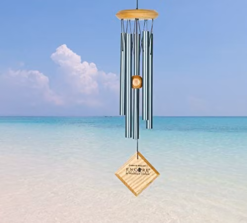 Woodstock Chimes Chimes of Mercury Windchime, Verdigris Green, W/D/H: 7.62 x 7.62 x 36.0 cm – 2