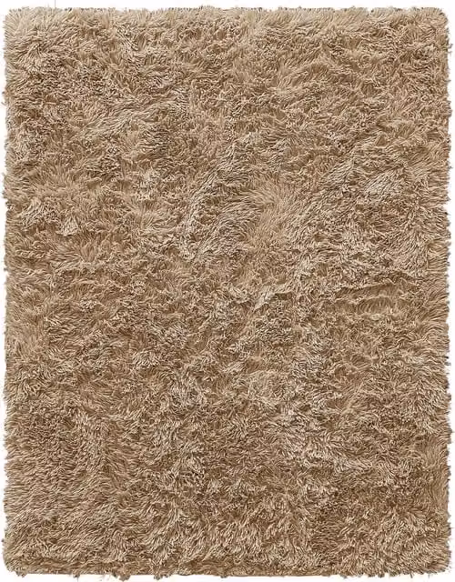 Velosso Supersoft Shaggy High Pile Rectangular Rug in Beige and Yellow, W: 60 cm x L: 110 cm
