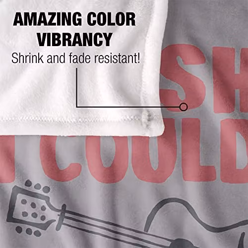 LOGOVISION Friends Phoebe Buffay Silky Touch Super Soft Fleece Throw Blanket, Grey and Multicolour, W: 91 cm, D: 147 cm – 4