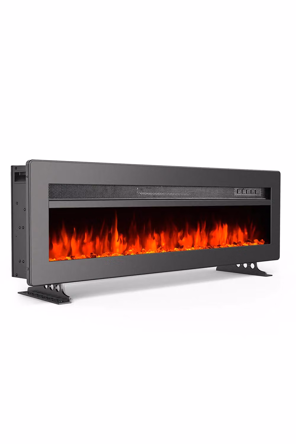 Living and Home 40 inch Electric Fireplace with 12 Flame Colours, Black – 5