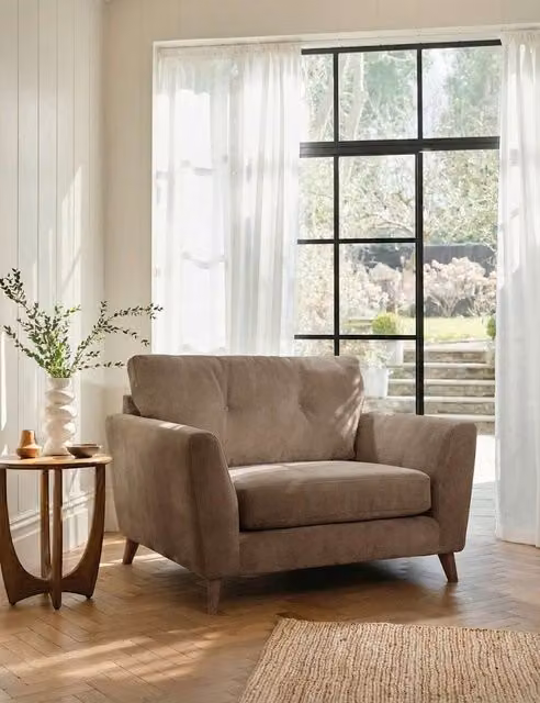 Barker and Stonehouse Ellis Chenille Snuggle Chair in Anthracite Grey