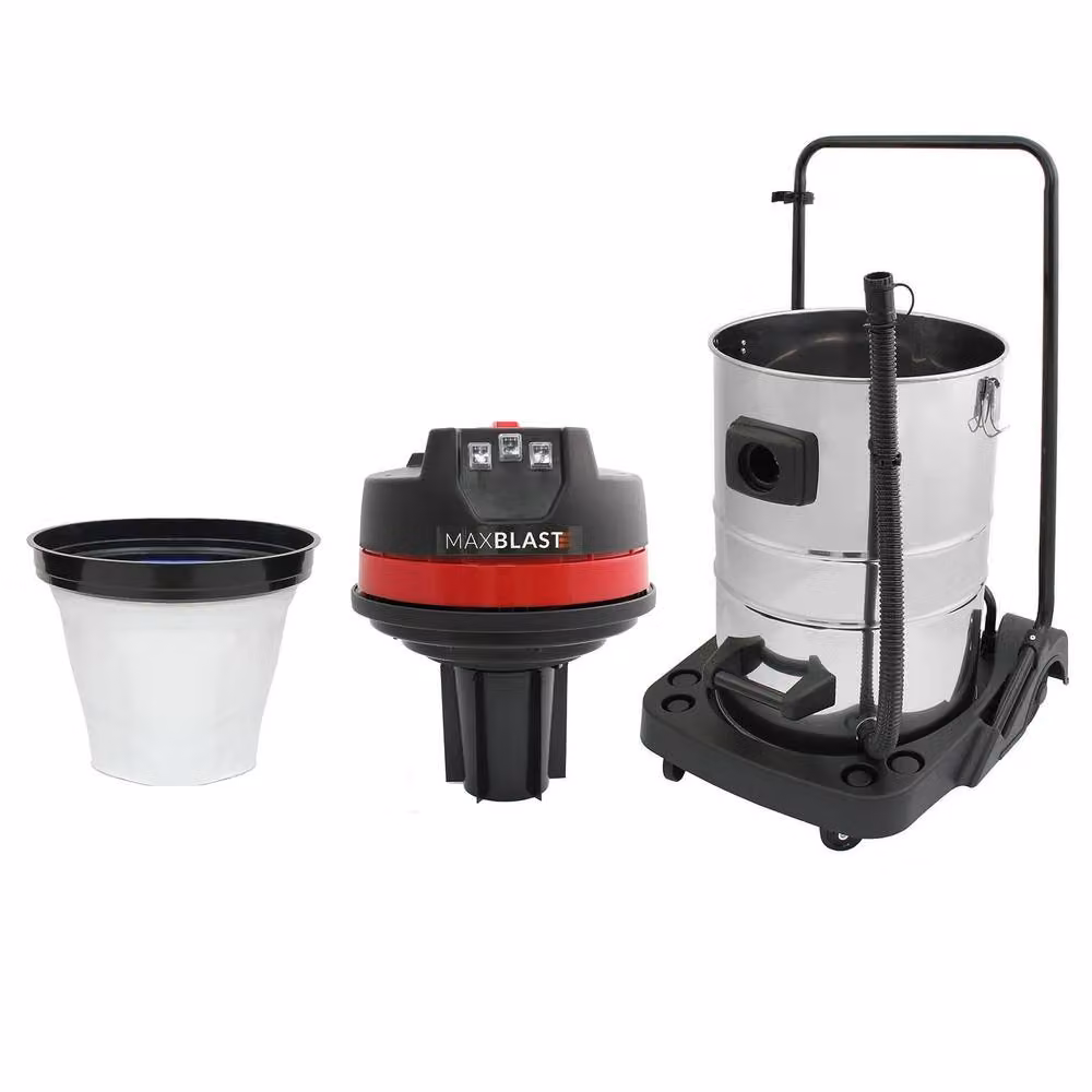 Monstershop 80L Wet and Dry Vacuum with Gutter Vacuum Poles and 5m Hose in Silver – 4