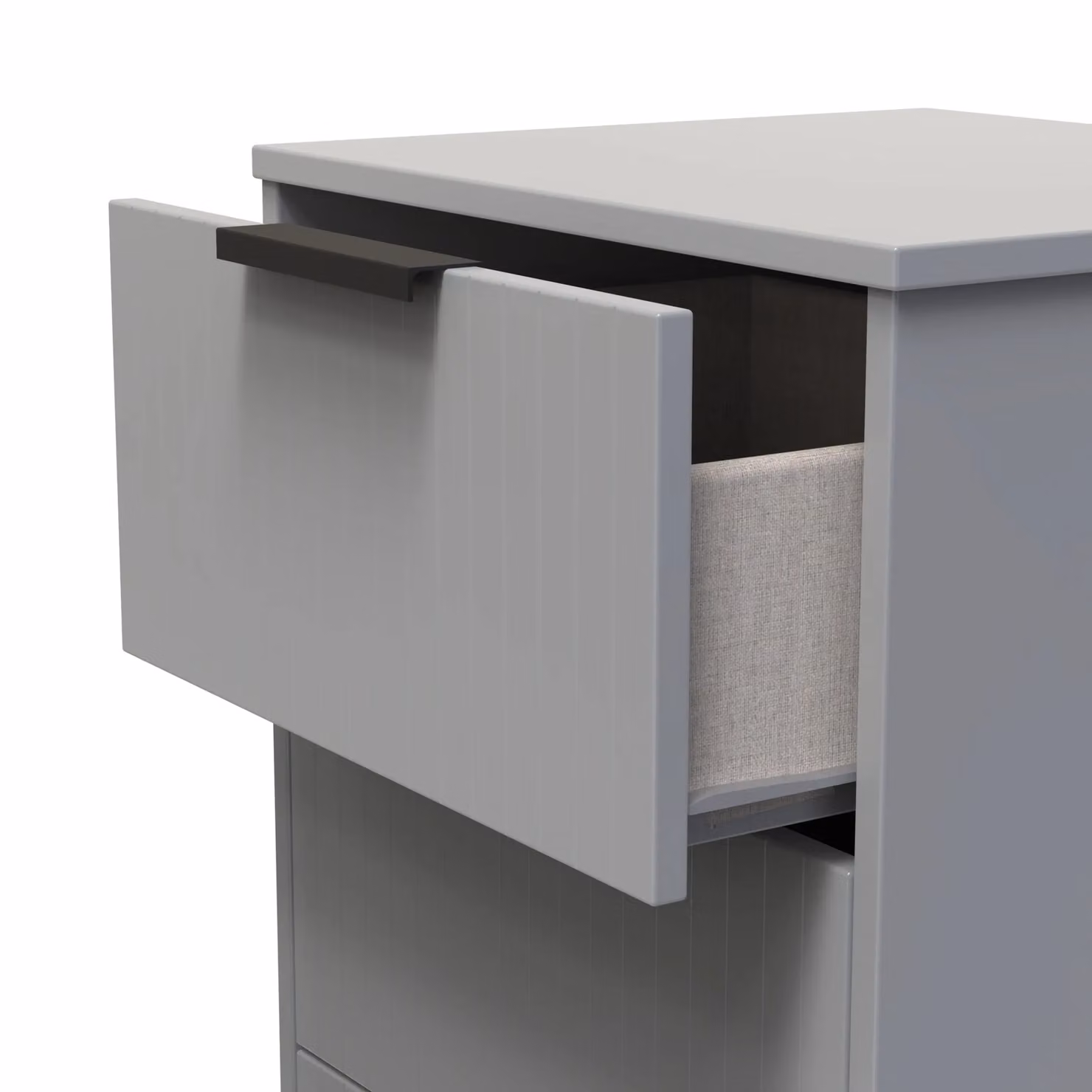 Ready Assembled 2 U Denver 3 Drawer Bedside Cabinet in Grey – 3