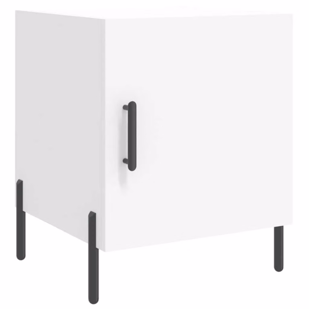 Berkfield Home White Modern Bedside Cabinet W/D/H: 40 x 40 x 50 cm – 2