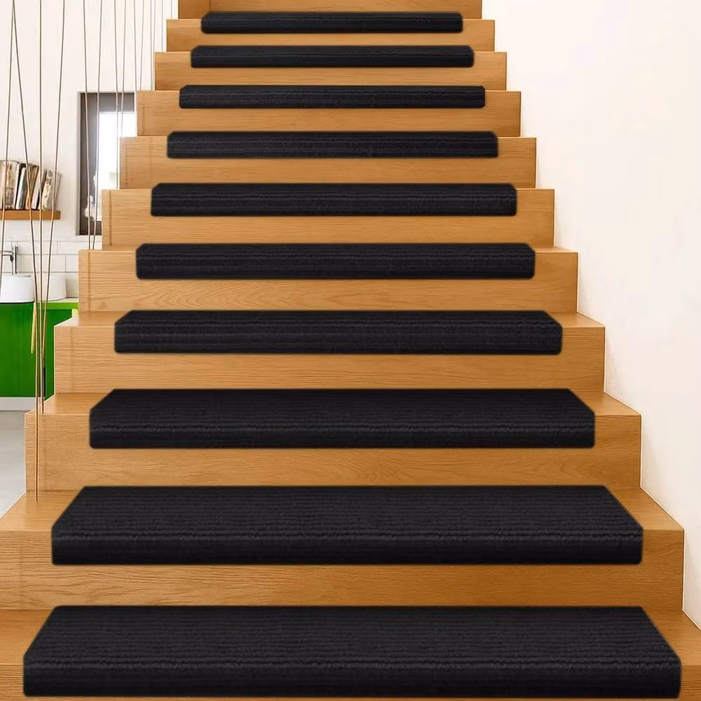 PAWNORA Anti-Slip Rectangular Stair Tread Pads in Black, 10 Pieces – 2