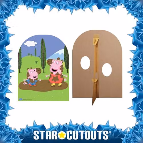 Star Cutouts SC822 Peppa Pig and George Muddy Puddle Freestanding Cardboard Child Stand-In Photo Prop for Kids Birthday Parties and Events, Multicolour – 4