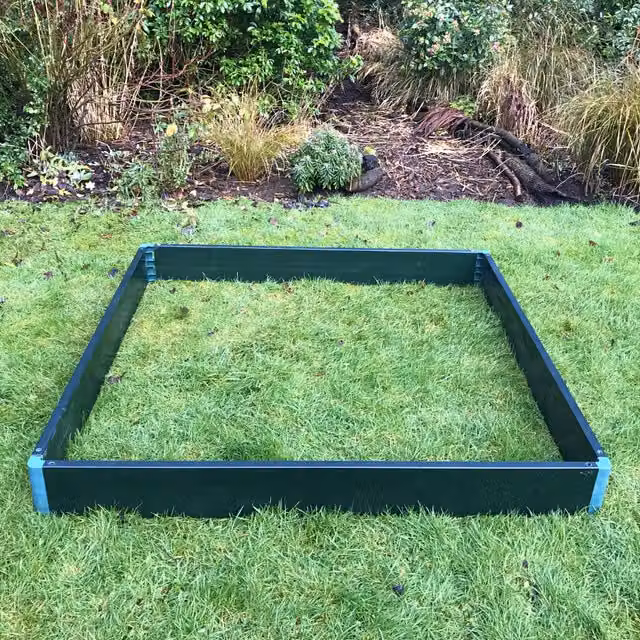 Gardenskill Green Plastic WPC Raised Bed for Vegetable Gardens, Height: 15 cm