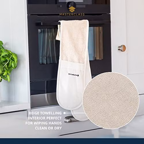 MasterClass Professional Non-Slip Cotton Oven Glove in Beige – 5