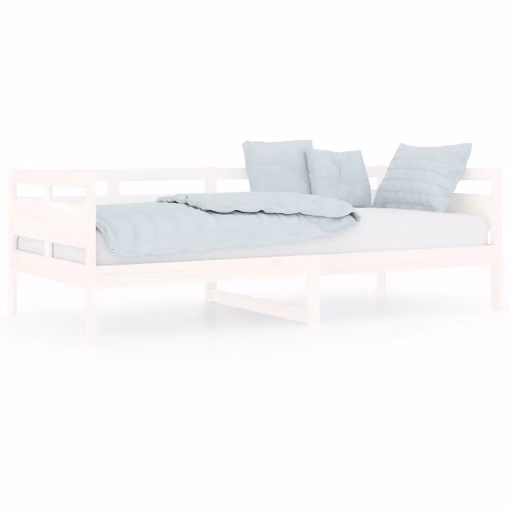 Berkfield Home Rustic White Solid Wood Pine Day Bed W/D/H: 90 x 200 cm – 2