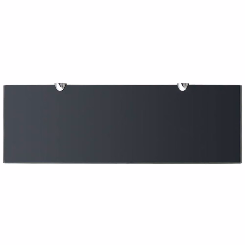 Berkfield Home Black Glass Floating Wall Mounted Shelf W: 60 cm, D: 20 cm – 2