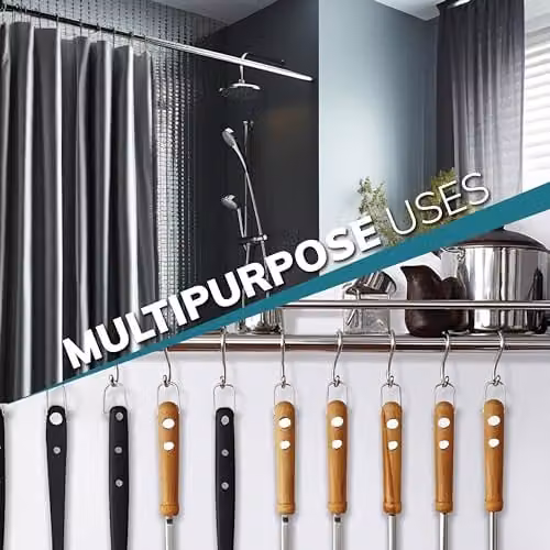 House of Home Extendable Silver Metal Wardrobe Rail with Pole and Fittings, Adjustable 60-103cm – 4