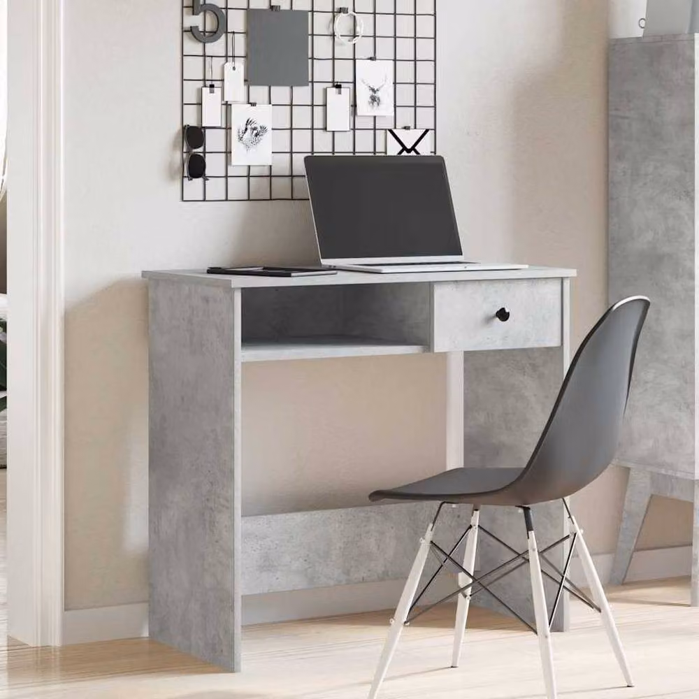 Berkfield Home Writing Desk in Grey, W/D/H: 80 x 40 x 75 cm – 3