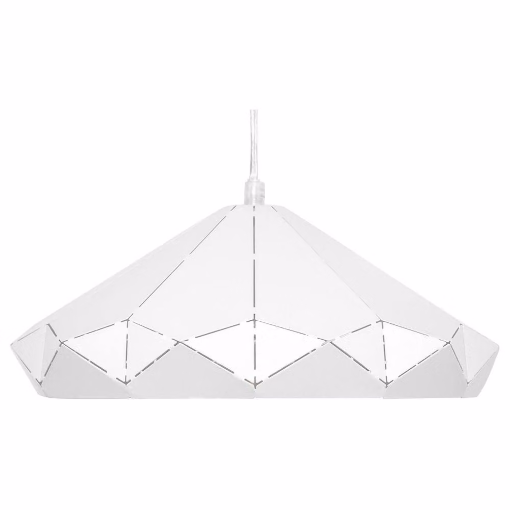 Wyld and Coco White Metal Geometric Pendant Ceiling Lamp – 2