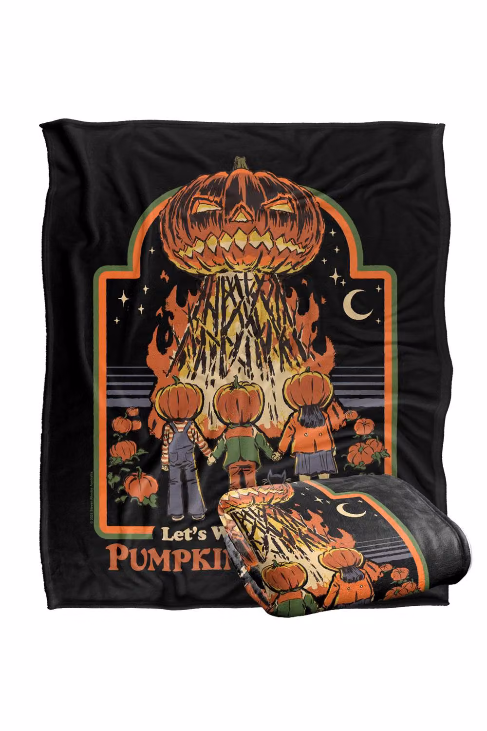 Steven Rhodes Pumpkin Master Silky Touch Super Soft Fleece Throw Blanket, Multicolour, W/D/H: 91 x 147 cm – 2