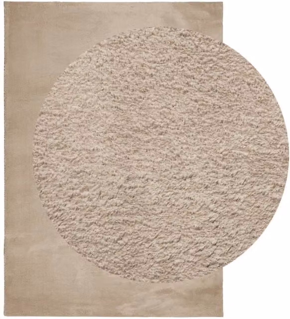 Berkfield Home HUARTE Short Pile Washable Soft Rug in Sand, W: 160 cm, D: 230 cm