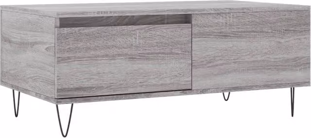 Berkfield Home Grey Sonoma Coffee Table, W/D/H: 90 x 50 x 36.5 cm