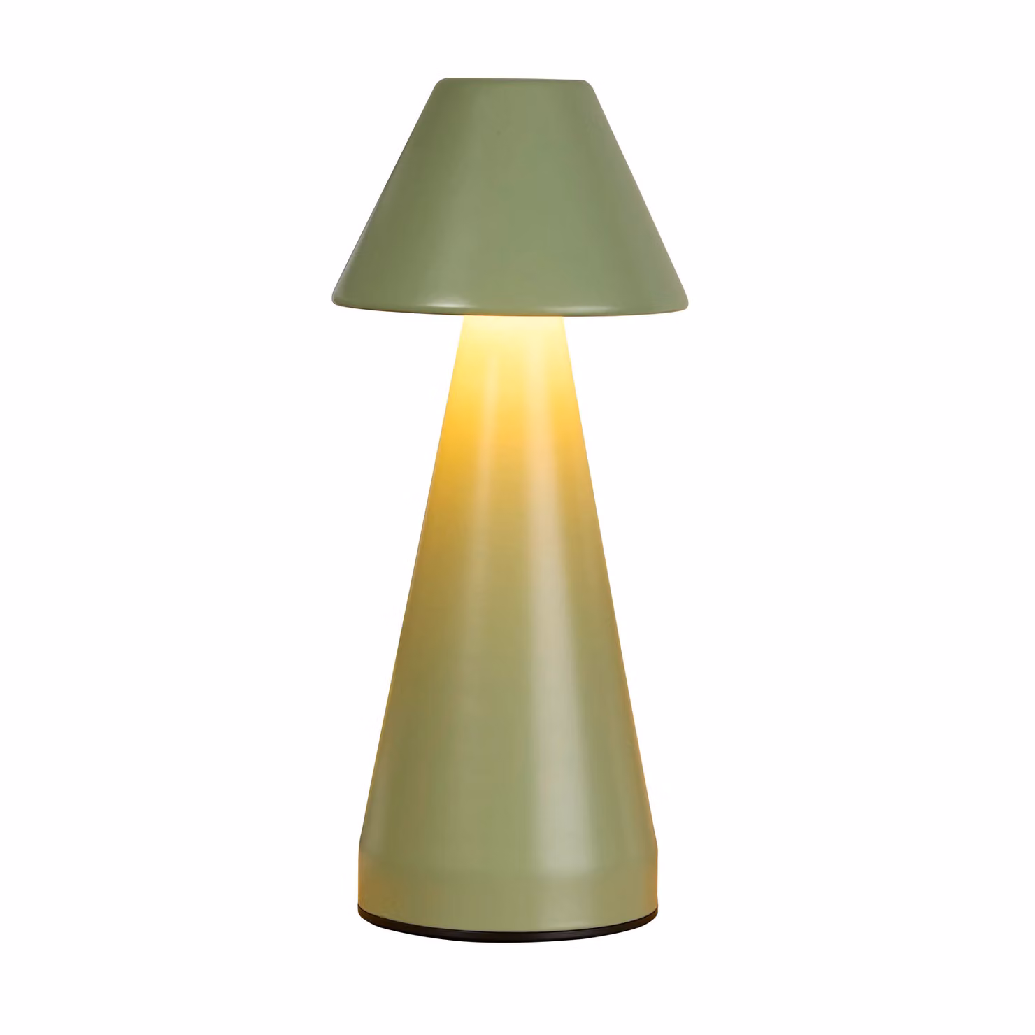 Lighting Collection Sage Cone Rechargeable LED Table Lamp in Green – 2