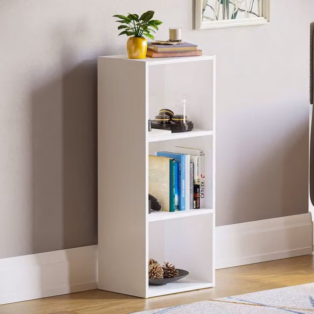 Vida Designs Oxford Cube 3 Tier Bookcase in White