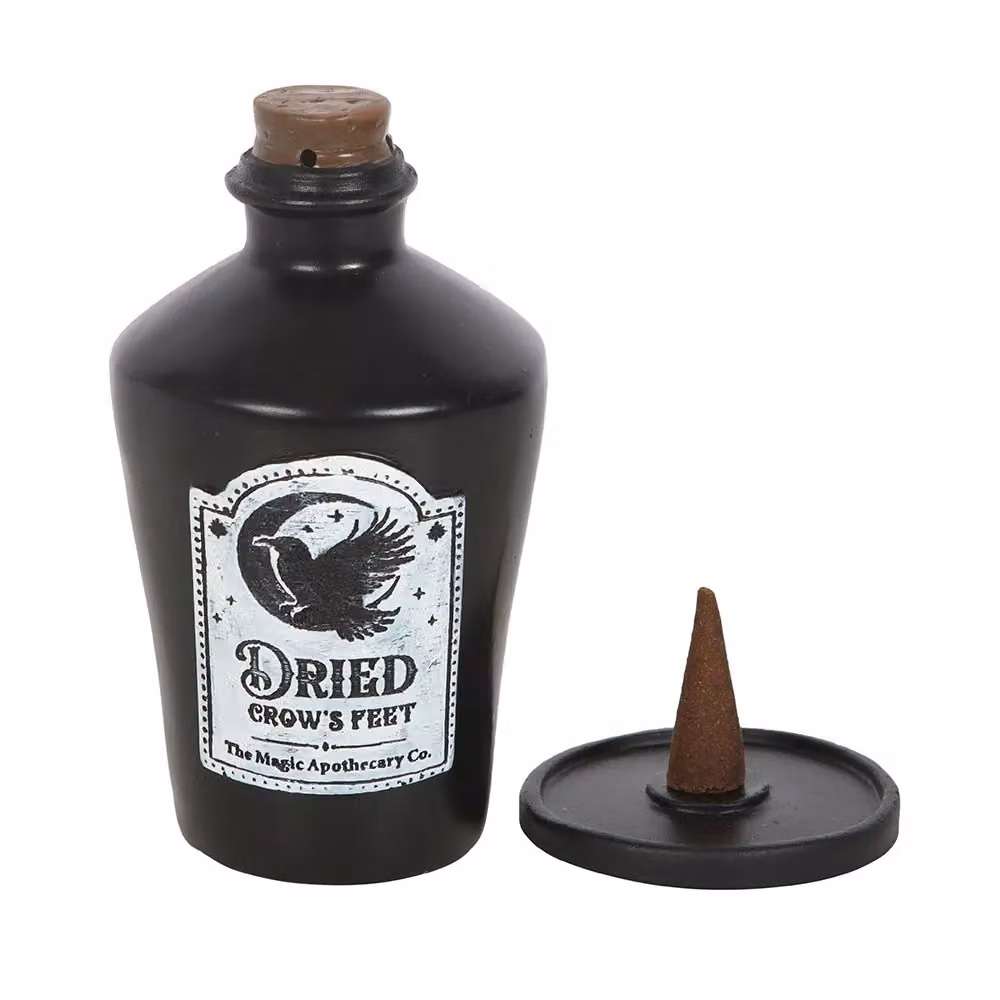 Something Different Dried Crow's Feet Incense Cone Holder in Black – 3