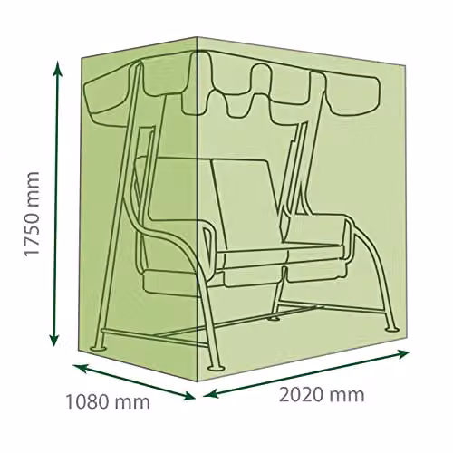 St Helens Home and Garden Water Resistant 2 Seater Swing Bench Cover in Green – 2