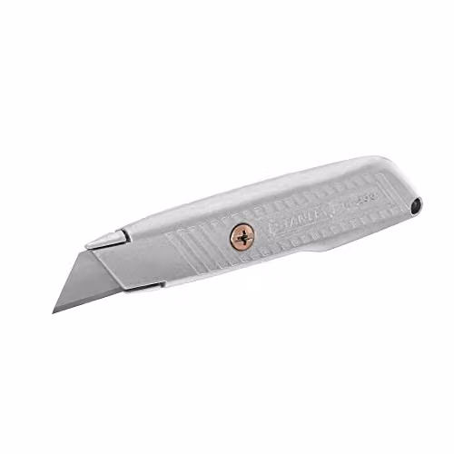 Stanley Fixed Blade Utility Knife in Silver Cast Iron, 0-30-656