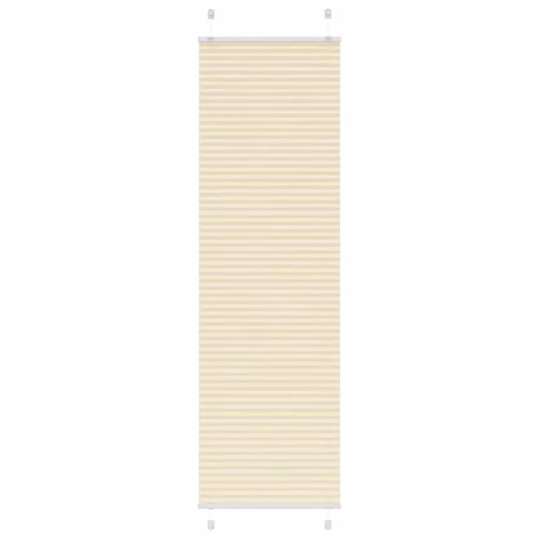 Berkfield Home Single Pleat Polyester Blind in Beige, W: 60 cm, H: 200 cm