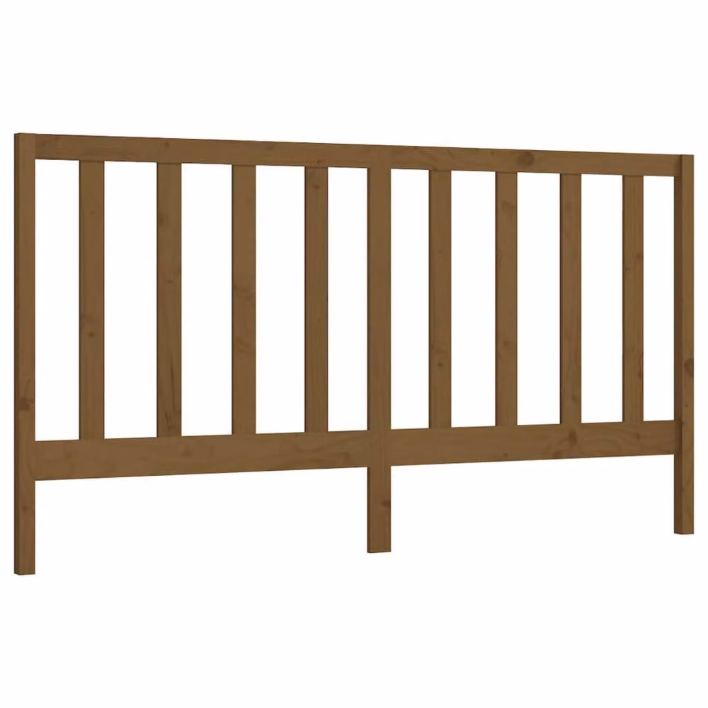 Berkfield Home Beautiful Bed Headboard in Honey Brown Solid Pine Wood, W: 206 cm, D: 4 cm, H: 100 cm – 2