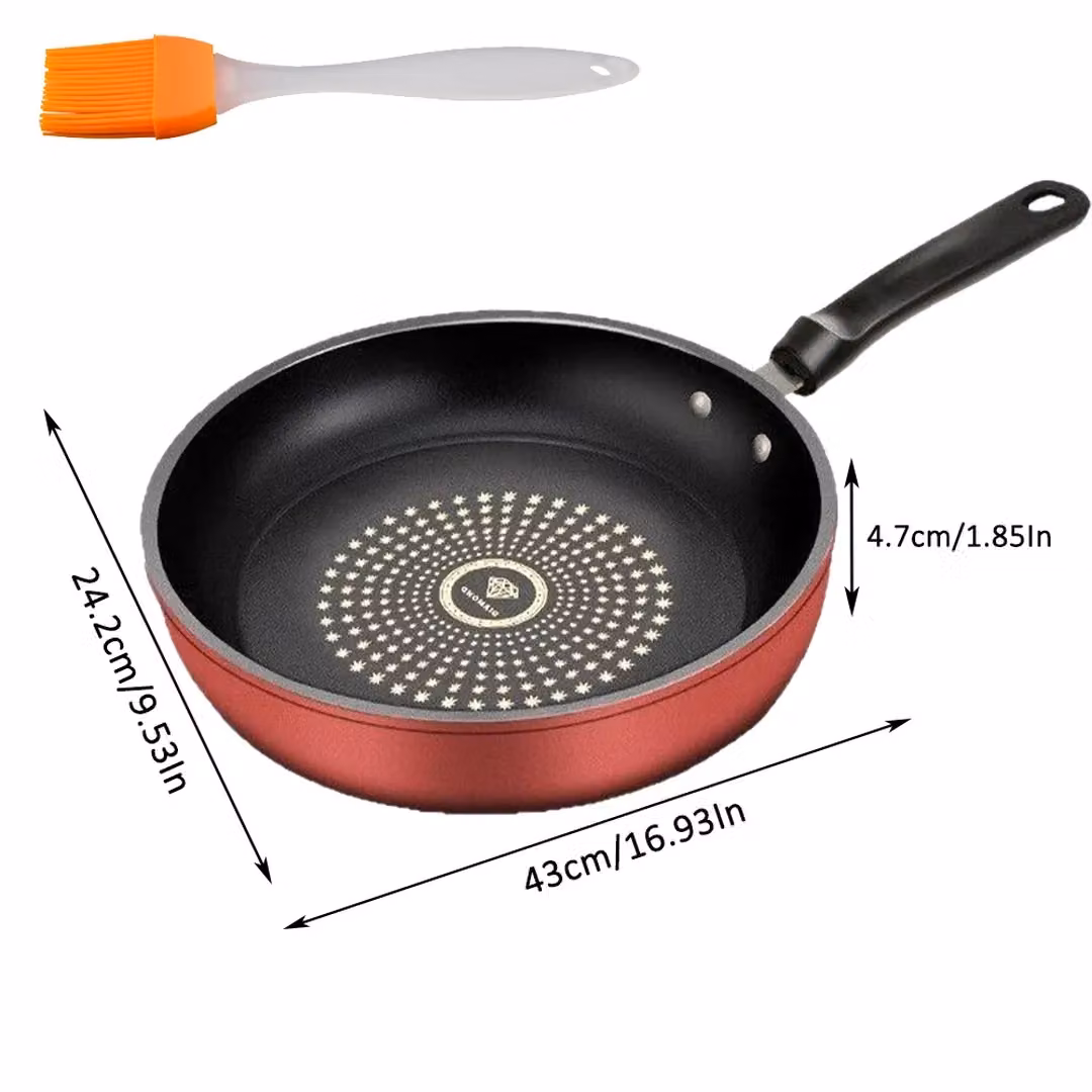 SPETLEK Non-Stick Diamond Aluminium Frying Pan, Red, 24 cm – 2