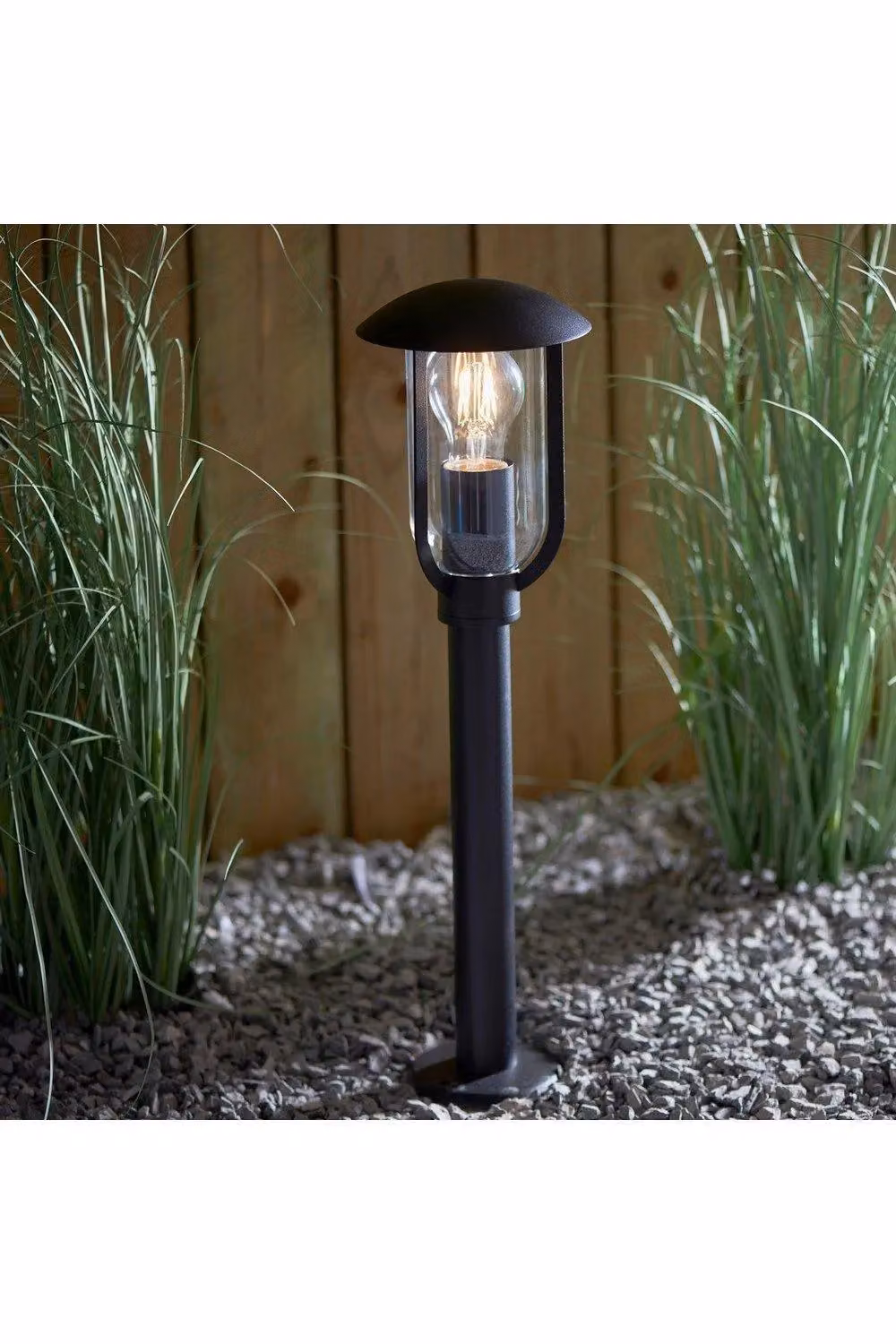 Netlighting Quinn Classic Outdoor Floor Post Bollard in Textured Black Aluminium with IP44 Rating – 2
