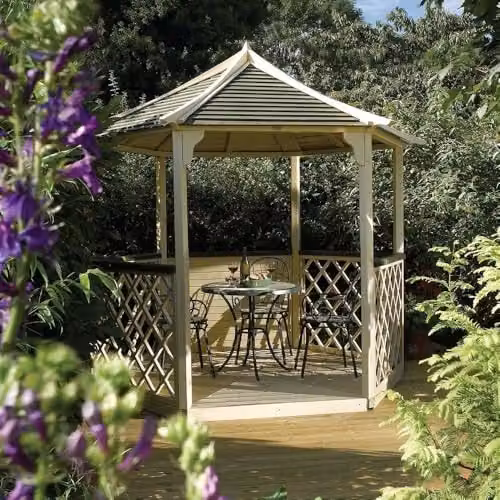 Rowlinson Gainsborough Wooden Gazebo in Brown, W: 300 cm, D: 260 cm, H: 270 cm – 2