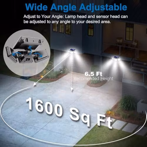ENER-J Solar Motion Sensor LED Wall Light, White, W/D/H: 25 x 13 x 19 cm – 7