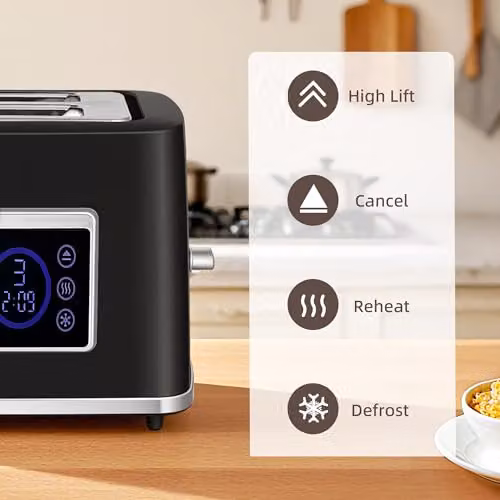 HOMCOM Black Kettle and Toaster Set with 1.7L Capacity – 4