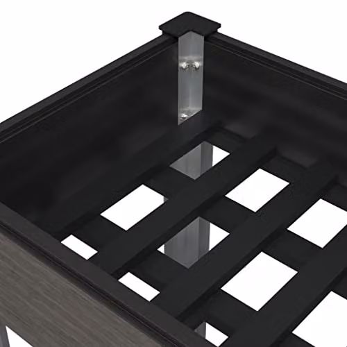 vidaXL Garden Raised Bed with Shelf, Grey WPC Composite – 3