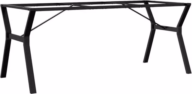 Berkfield Home Y-Frame Dining Table Legs in Black Cast Iron W/D/H: 180 x 80 x 73 cm