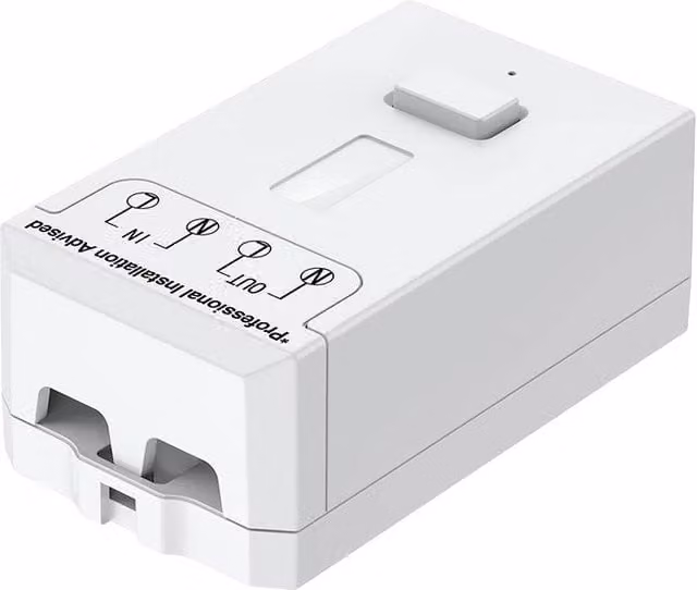 ENER-J Pro Series 10A RF Wireless Kinetic Receiver for Non-Dimmable Lights, White