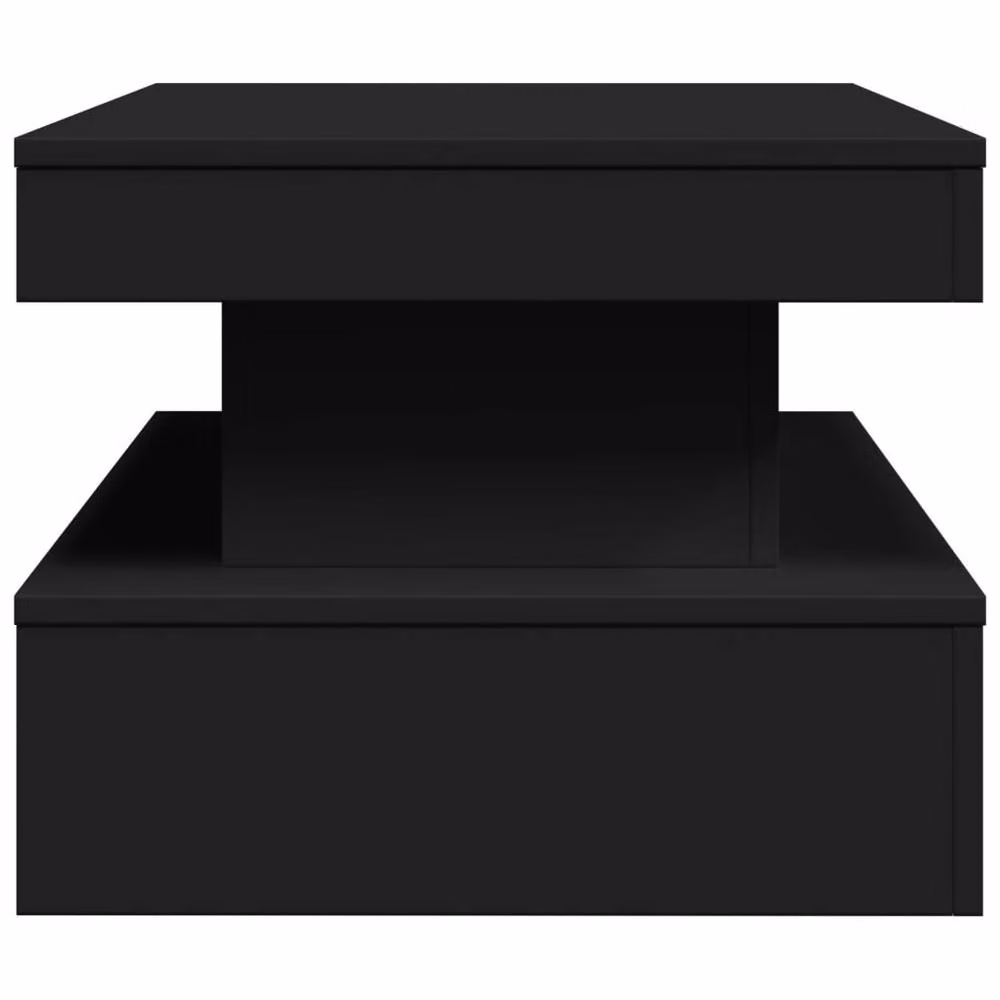 Berkfield Home Modern Rectangular Coffee Table with LED Lights, Black, W: 90 cm, D: 50 cm, H: 40 cm – 6
