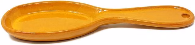 Verano Spanish Ceramics Selena Glazed Hand Dipped Ceramic Spoon Rest, Orange, Length: 27 cm