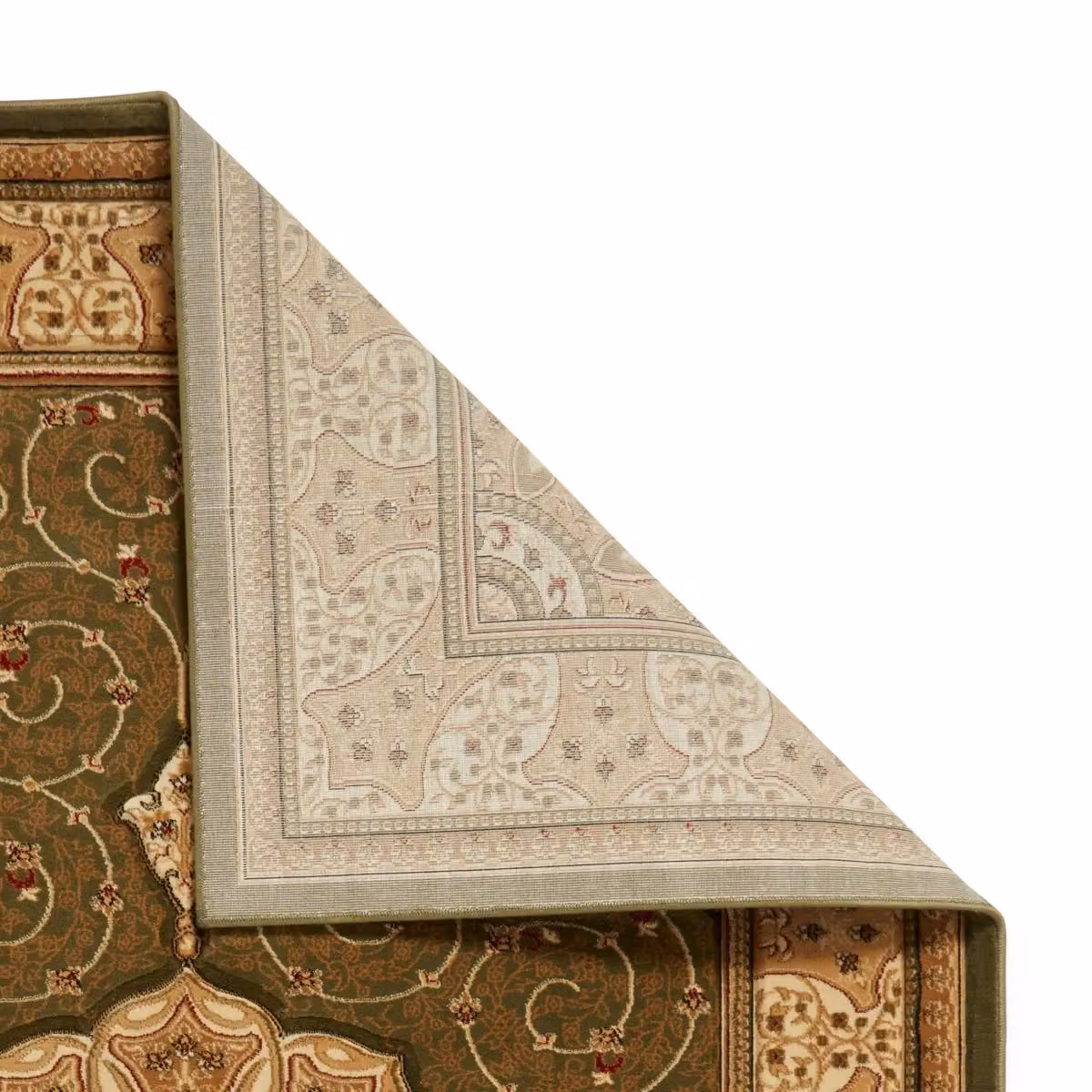 The Rug Shop UK Traditional Floral Stain-Resistant Area Rug in Green, W: 200 cm, D: 290 cm – 5