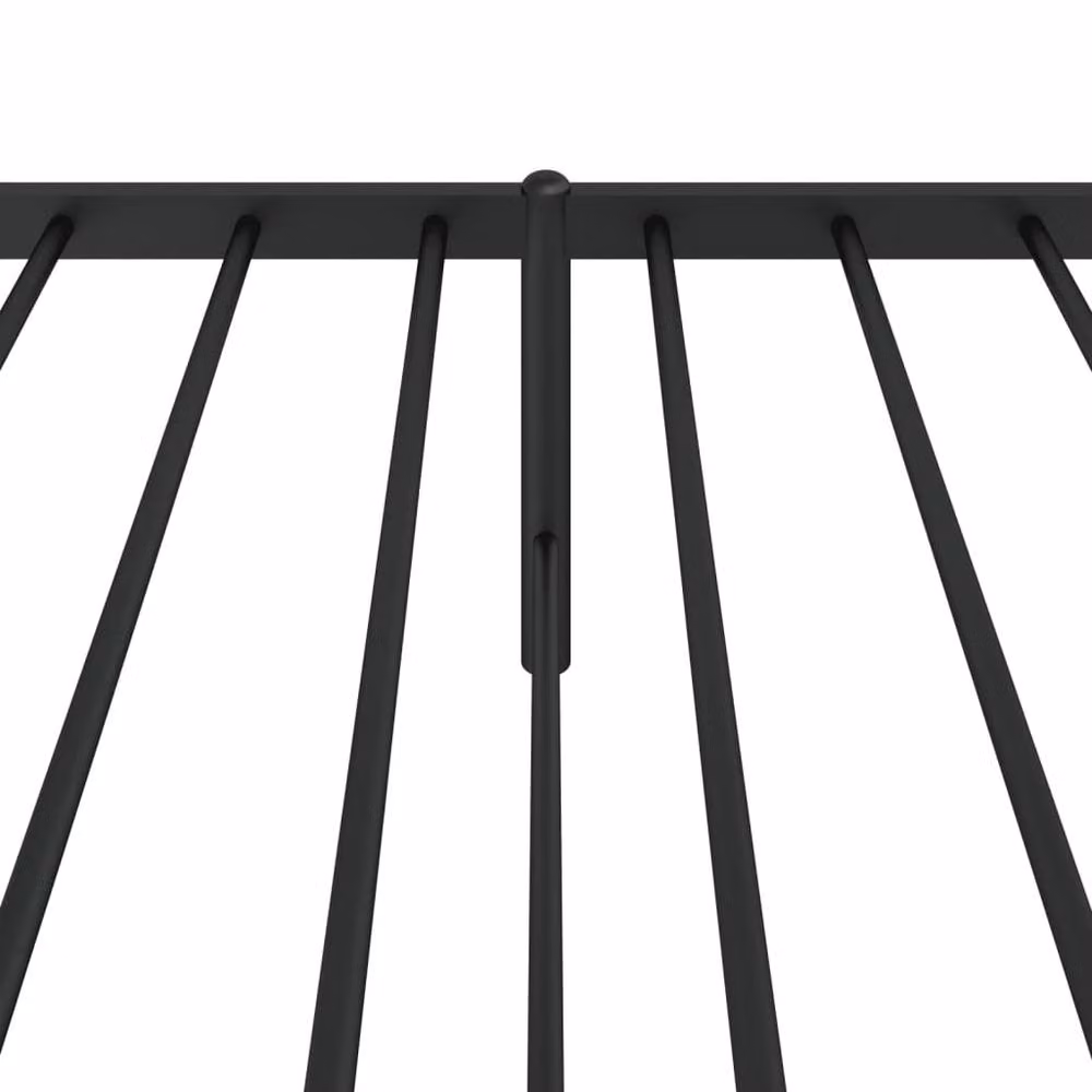 Berkfield Home Metal Bed Frame with Headboard in Black, W: 107 cm, L: 203 cm – 2