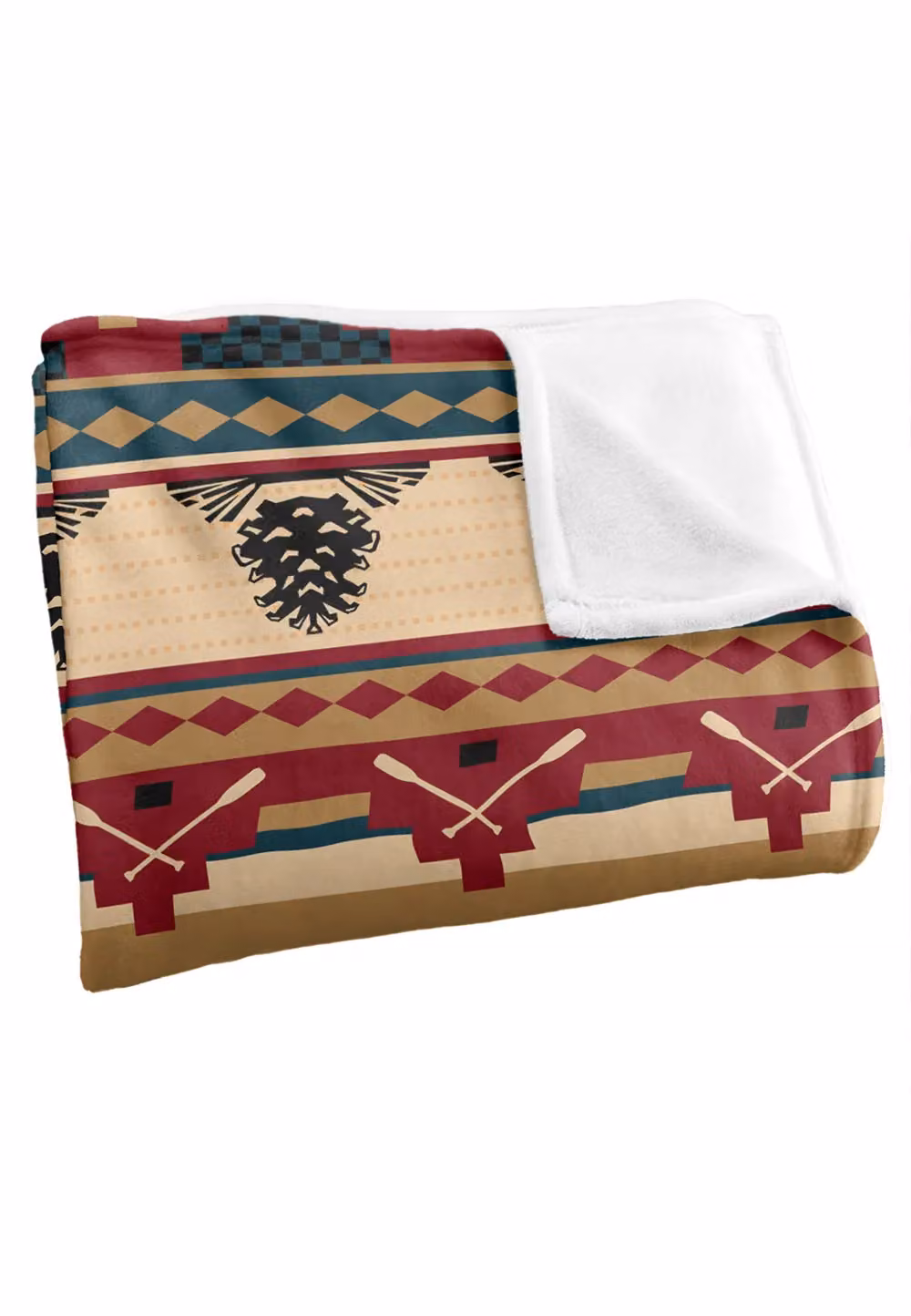 JQ Licensing Southwest Bear Silky Touch Super Soft Fleece Throw Blanket, White, W/D: 152 x 127 cm – 3