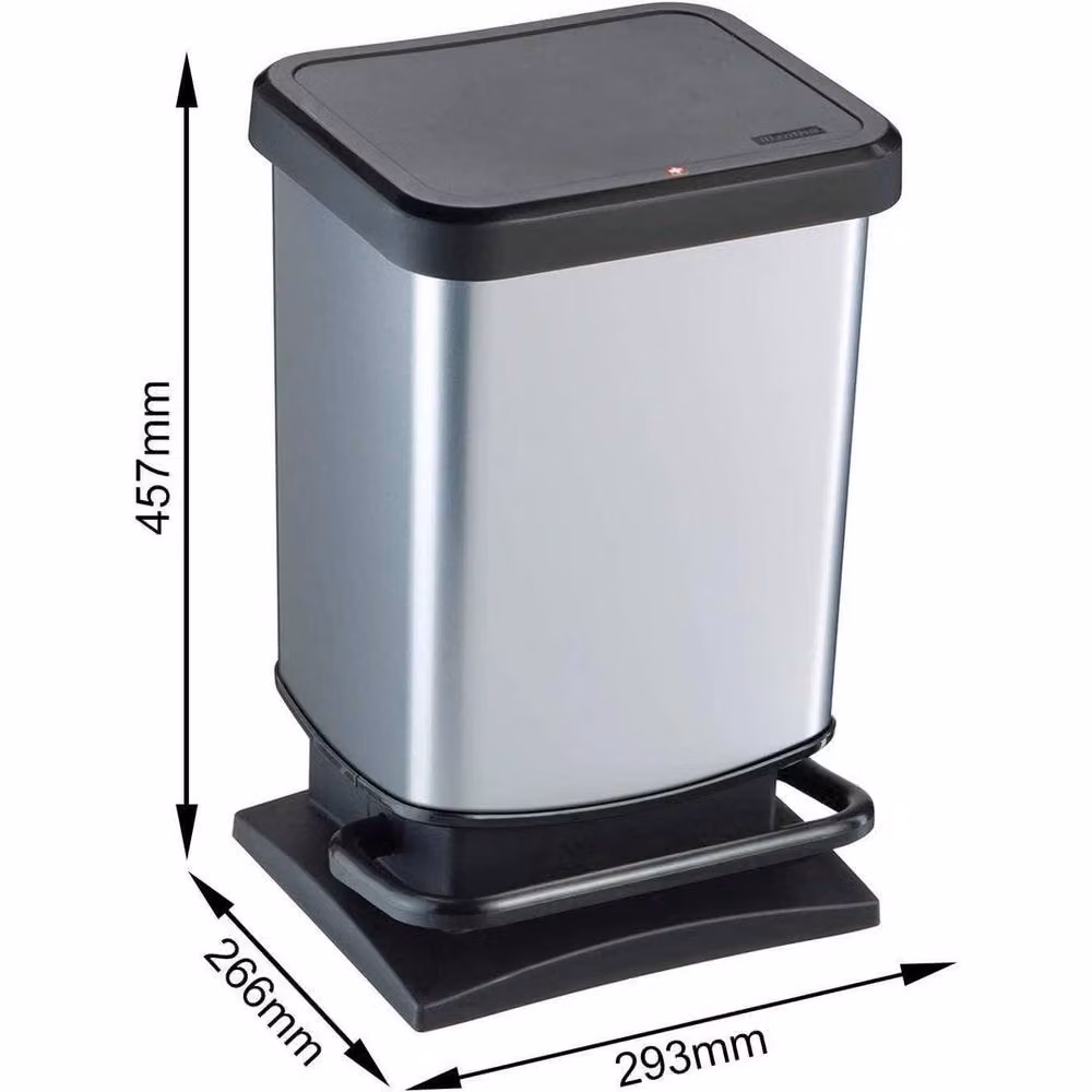 KORVIXA 20L Silver Pedal Trash Can with Lid and Fingerprint-Proof Stainless Steel Finish – 2