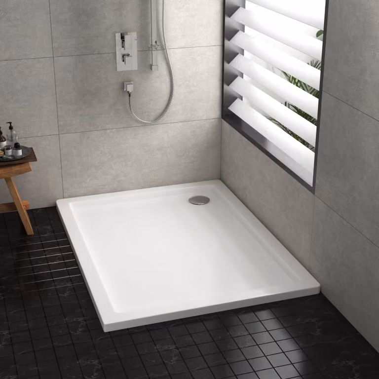 Hudson Reed Rectangular Pearlstone Shower Tray, White, W/D/H: 120 x 70 x 4 cm