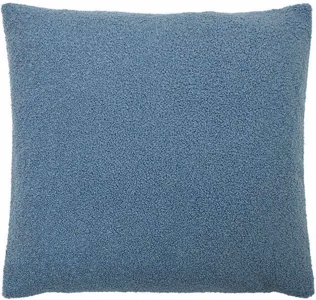 Furn Malham Blue Shearling Fleece Square Cushion, W/D/H: 50 x 50 x 50 cm