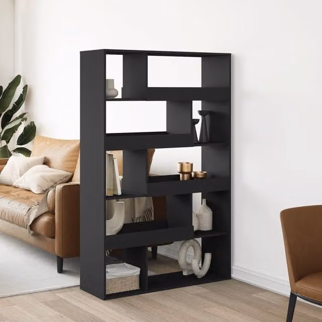 Berkfield Home Black MDF Room Divider, W/D/H: 100 x 33 x 156.5 cm – 1