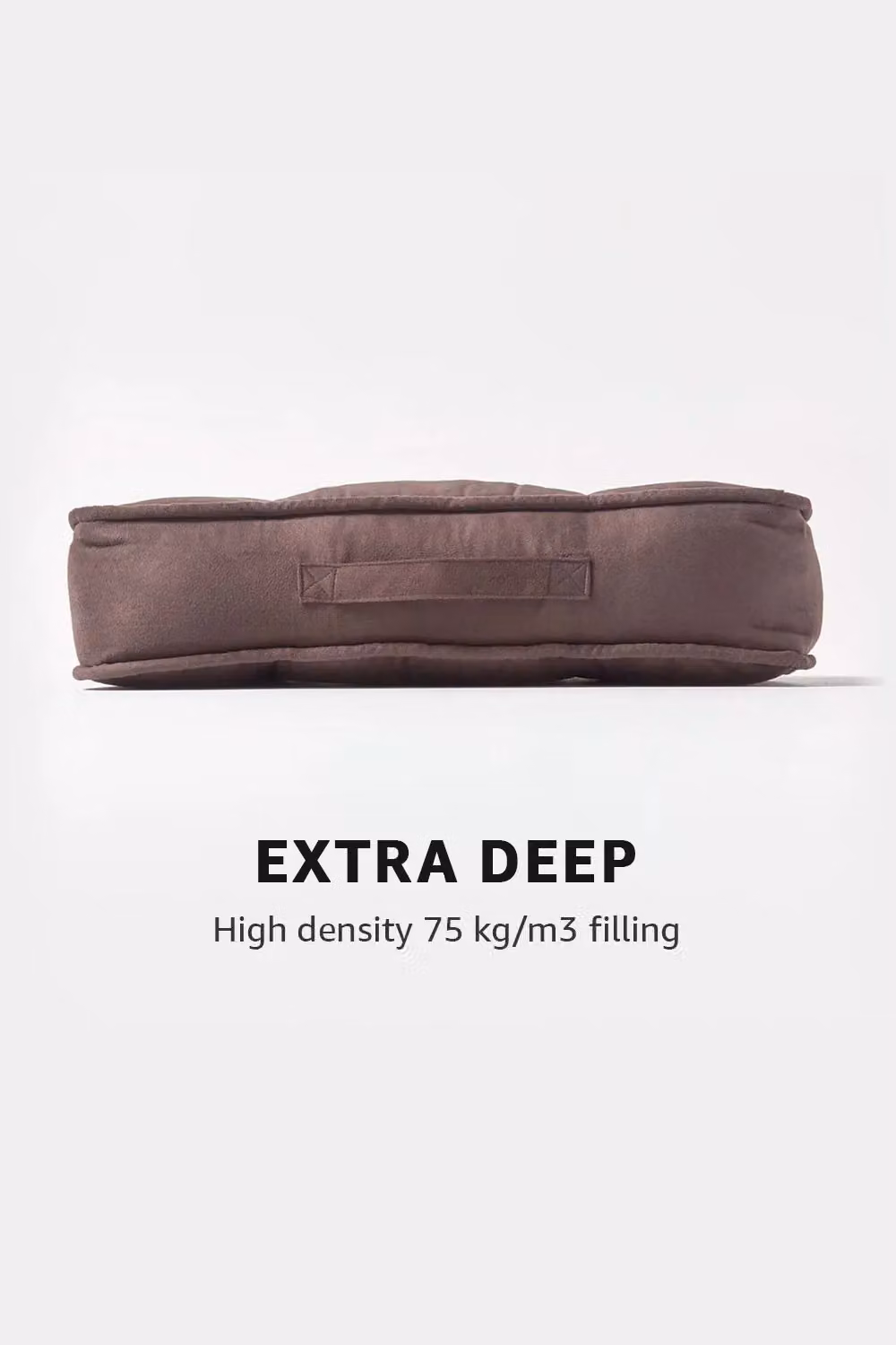 Homescapes Brown Faux Suede Armchair Booster Cushion, 50 x 50 cm – 2