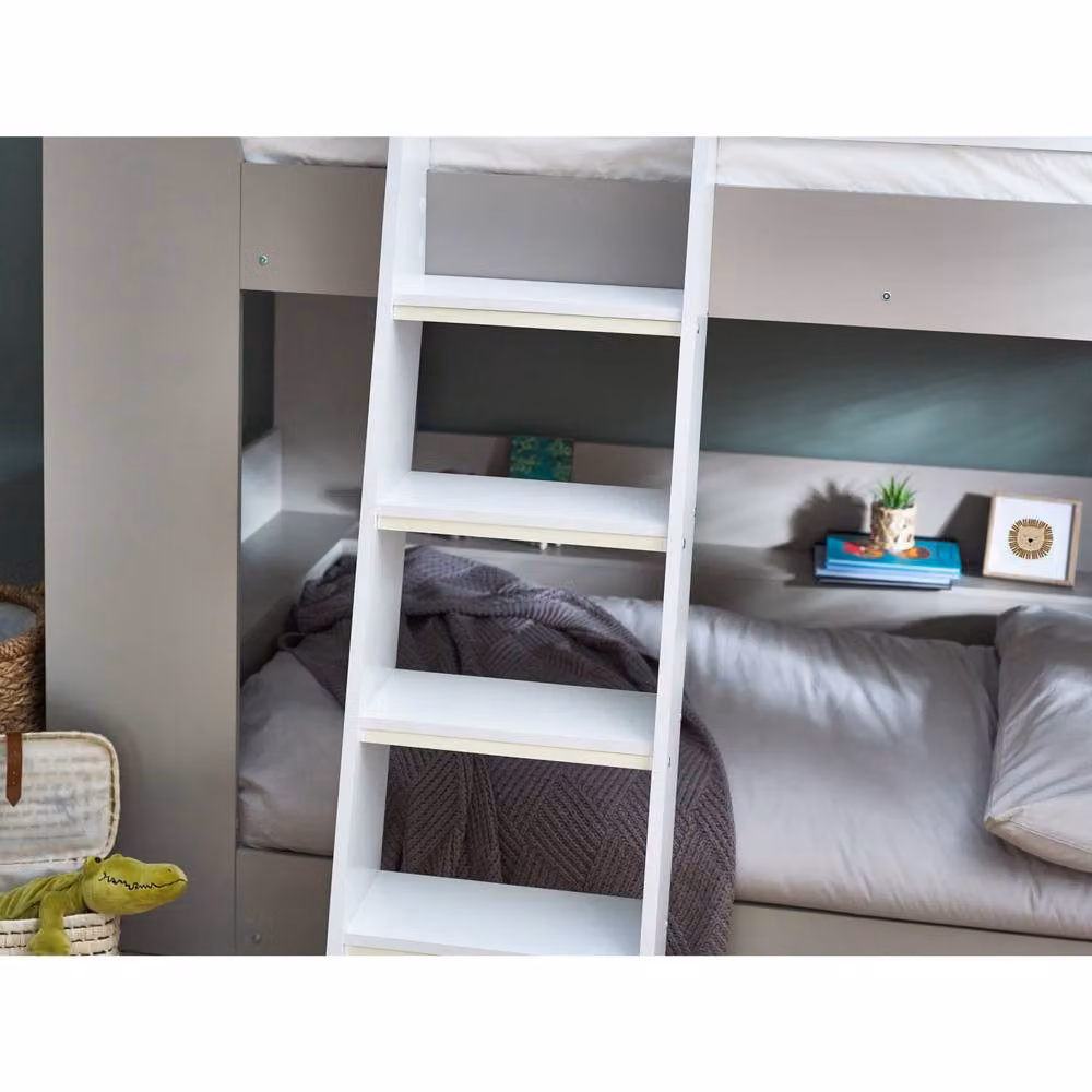 Cheshire Cobaltwood Modern Two-Level Bunk Bed in White and Multicolour, W/D/H: 90 x 200 cm – 7