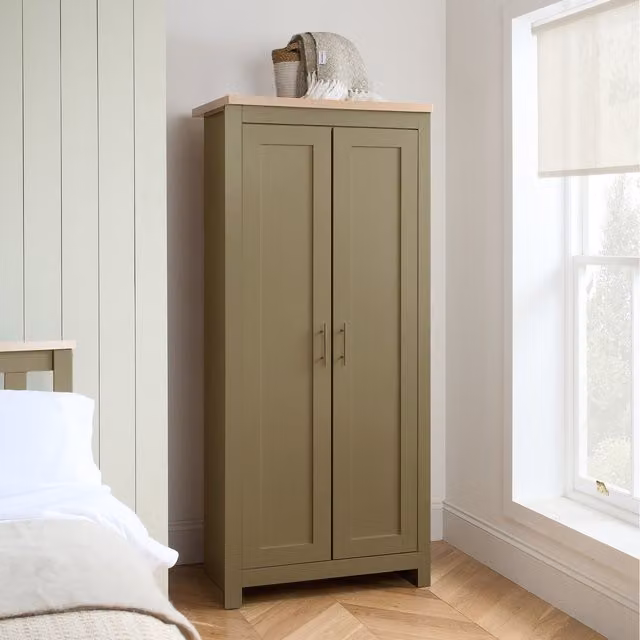 Birlea Classic 2 Door Wardrobe in Green Oak Finish
